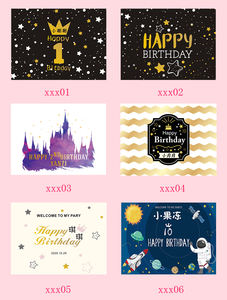 Affiche de décoration d'anniversaire de style européen pour fille <span class=keywords><strong>princesse</strong></span> rose, texture marbrée, art enduit, 120x160cm, taille personnalisée - Product Image 3