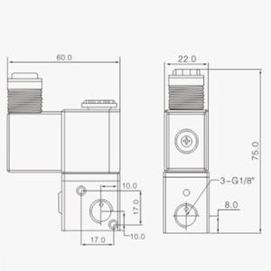 Vanne solénoïde professionnelle série 3V1 3V1-06, stable, 2 positions, 3 voies, composant simple/double électro-pneumatique - Product Image 4