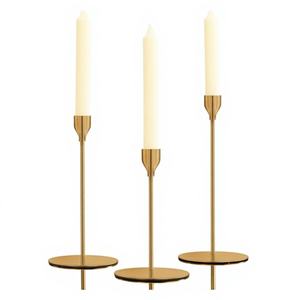 Bougeoir moderne en métal de haute qualité, fait à la main, écologique, en or exclusif, design personnalisable, pour la maison, Noël, anniversaire - Product Image 1