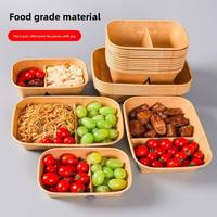 Boîte d'emballage alimentaire avec compartiments, boîte à lunch personnalisée, conteneur jetable chinois pour plats à emporter, pour curry indien, riz thaïlandais