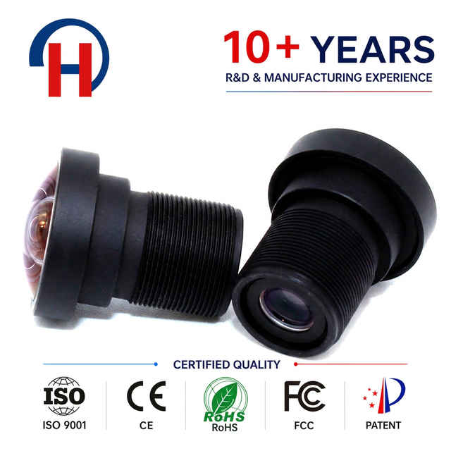 IMX577 High Resolution 2.7mm HFOV 113 Degree F2.0 M12 CCTV Lens for 4K Detection Camera