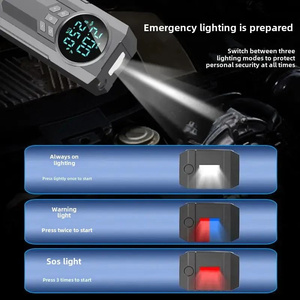 WOSEN Portable 12V Smart Clip Jump Starteror Wireless 150psi Electric Car Air Pump LED <b>Light</b> Power Bank Battery Tire Inflator - Product Image 6