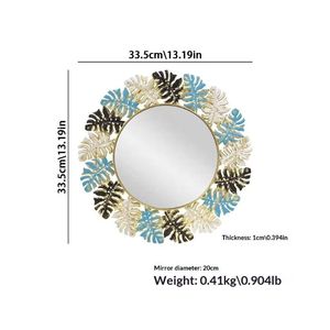 Gương treo tường hình lá rùa sắt phong cách Bắc Âu sang trọng nhẹ nhàng, trang trí phòng khách phòng ngủ, bán buôn - Product Image 6