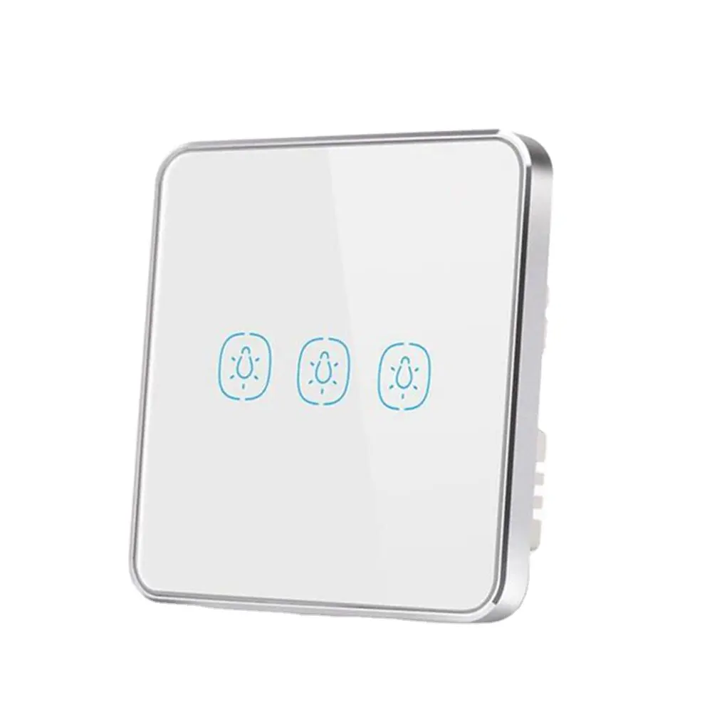 Zemi smart Tuya ZigBee Lichtsc halter mit Aluminium rahmen Glas Touch Kein neutraler Schalter Alexa Echo Google Home Assistant Control