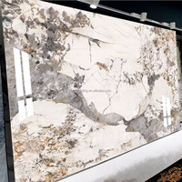 Panneau mural WPC imperméable, plaque PVC effet marbre, décoration intérieure avec marbre PET et fibre de bambou, idéal pour les hôtels