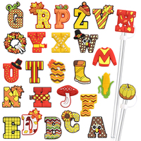 8mm Automne Thanksgiving Série Verres Champignon Paille Topper Assortiment Paille Toppers Dos Mexique Paille Toppers