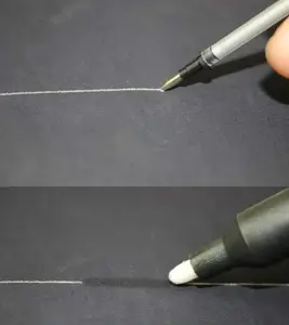 قلم جيل ميوركي الفضي قابل لإعادة الملء مقاس 1.0 مم ورق بلاستيكي بعرض الكتابة مادة للملابس والأحذية والرداء الجلدية أنيق بتصميم رائد