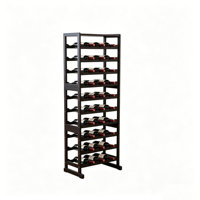 Étagère à vin en bambou naturel à 9 niveaux, support de rangement et de présentation pour cuisine et salon, grande capacité