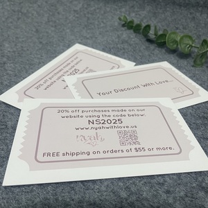 Tarjeta de Descuento Personalizada con Código de 20% de Descuento, Color Rosa Vintage, para Pedidos - Product Image 5