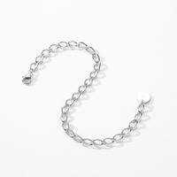 Bracelet chaîne à maillons audacieux en argent sterling S925 avec breloque zircon, bijoux élégants et minimalistes, vente en gros