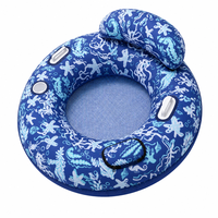 Bouée de piscine gonflable en polyester recouverte de tissu, avec fond en maille épaissie, chaise longue flottante, jouet aquatique, radeau de piscine