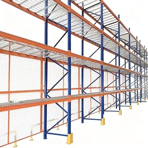 نظام رفوف تخزين صناعي ثقيل الوزن مصنوع من الفولاذ عالي الكثافة بثلاث طبقات مطلية بمسحوق الإيبوكسي، قابل للتخصيص - Product Image 1