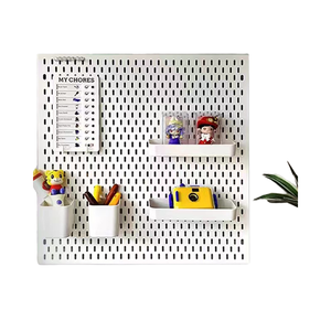 Modular Carbon thép Pegboard Treo tường treo Organizer Rack cho phòng tắm Văn phòng Phòng phòng khách đa năng <span class=keywords><strong>Craft</strong></span> giá đồ trang sức - Product Image 2
