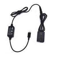 AC-PW20 Coupleur CC USB-C Adaptateur secteur Ensemble pour Sony Alpha A6500 A6400 A6300 A7 A7II A7RII A7SII A7S A7S2 A7R A7R2 RX10 Caméra