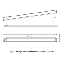 FST LED Innenbeleuchtung DC12V 24V Touch-Schalter Ultraflach 9mm Silbernes Aluminiumgehäuse ECE R10 CE RoHS Längen Anpassbar