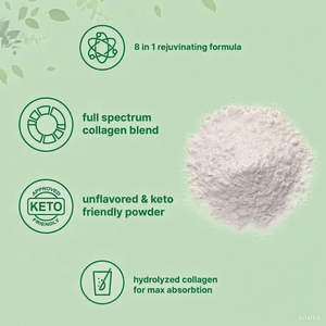 Collagène Peptides Type IIIIVX Biotine 10000mcg Acide Hyaluronique Vitamine C Sans Arôme Poudre de Protéine Multi-Collagène Beauté - Product Image 5