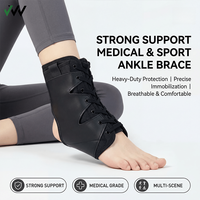 Attelle de cheville de compression en nylon personnalisée en usine, réglable, respirante, unisexe, protection complète, manchon de pied