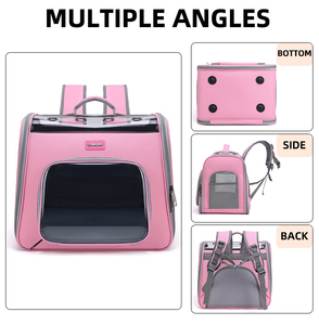 Рюкзак-переноска для животных OEM/ODM из экологичной ткани Оксфорд большой вместимости для кошек и собак, до 10 кг, на молнии, дышащий, для использования на улице - Product Image 4