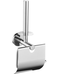 304 Wc in acciaio inox Rotolo di Carta Del Supporto Del Basamento con supporto di carta igienica con coperchio - Product Image 1