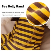 Vêtements pour chiens à quatre pattes à imprimé abeille rayé, vêtements doux et chauds pour protéger le ventre, tenues d'automne et d'hiver pour petits chiens et chats