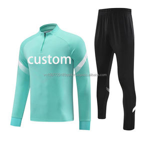 Conjunto de Camiseta de Fútbol Otoño-Invierno 2026, Estilo Nuevo, Estampada, Transpirable, Manga Larga, Media Cremallera, para Adultos, Niños y Jóvenes - Product Image 1