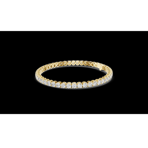 Pulsera de Eternidad con Diamantes de Oro y Plata de Ley, Joyería Clásica de Lujo Brillante para Mujer, Regalo para Fiesta - Product Image 1