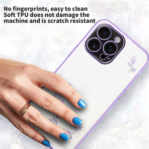 Custodia per telefono con Design a fiore conservato placcato <span class=keywords><strong>Cover</strong></span> trasparente per <span class=keywords><strong>iPhone</strong></span> 16e 17 Air 17 Pro Max 16 15 14 13 - Product Image 6