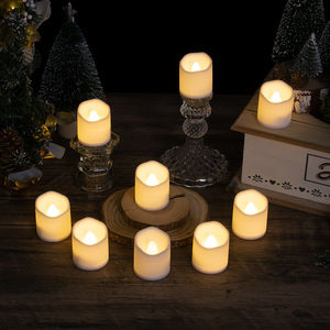 Bougie chauffe-plat <span class=keywords><strong>LED</strong></span> à piles, lumière chaude électrique, <span class=keywords><strong>pour</strong></span> anniversaire, mariage, Halloween, Noël, <span class=keywords><strong>lampe</strong></span> de décoration de fête - Product Image 2