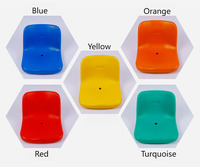 Vente en gros de chaises creuses sur pied en plastique avec dossier central tribune buts de football pour stade sièges de gymnastique en plein air