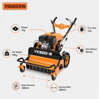 Broyeur forestier professionnel YKX, débroussailleuse à fléaux robuste pour le défrichement des terres agricoles et des vergers