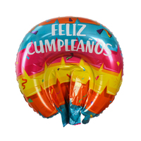 Özel tasarım şeker Feliz Cumpleanos mutlu doğum günü alüminyum folyo balonlar doğum günü dekorasyon Pinata tema ile doldurulabilir