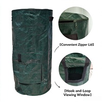 Sac en plastique compostable pour déchets, réutilisable, haute qualité, pour jardin, cour, poubelle, bac à compost, couvert, en tissu Oxford