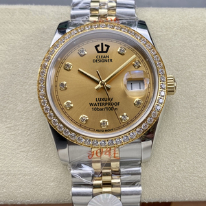 Orologi Meccanici di Lusso all'Ingrosso 36mm VVS Moissanite con Lunetta, Acciaio Inossidabile 904L, Vetro Zaffiro, Movimento Automatico 3235 - Product Image 4