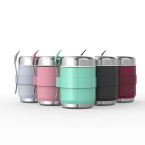 18/12OZ New Arrival Unique Stainless Steel Insulated Thermos Food Jar