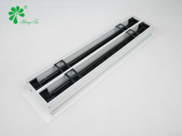 Diffuseur linéaire en aluminium ASD à lame réglable, grille de ventilation encastrée au plafond pour système CVC commercial