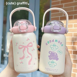 Termo portátil de acero inoxidable para niños 2025 con pajita y diseño de vientre grande - Modelo Tea Diary - Product Image 3