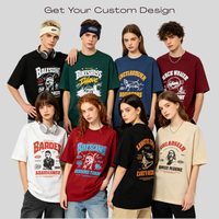 Fabricant OEM/ODM, logo personnalisé, t-shirt unisexe surdimensionné en coton 100% respirant de 180g, col rond, style hip-hop