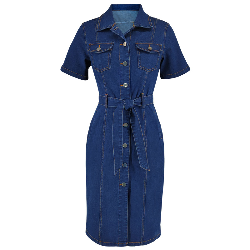 chinese dress ladies Dashy Denim Shirt Dress