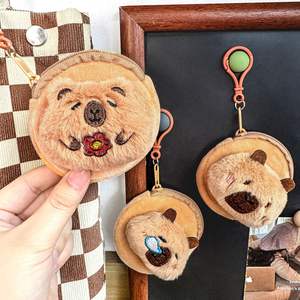 Llavero de Capibara de Dibujos Animados 3D Kawaii, Muñeco de Peluche de Moda, Monedero Pequeño, Bolsa de Almacenamiento, Estuche para Auriculares, Adorno Colgante - Product Image 3