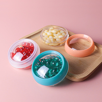 20g 50g Récipient rond pour crème au beurre corporel Pot de cire Pots cosmétiques en plastique avec couvercles Pot d'emballage en acrylique de luxe pour capsule de safran