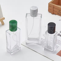 Bouteilles en verre rectangulaires Mocpack GB-242 de haute qualité 30ml 50ml 100ml avec pulvérisateur à pompe à parfum à sertir, atomiseur à fine brume