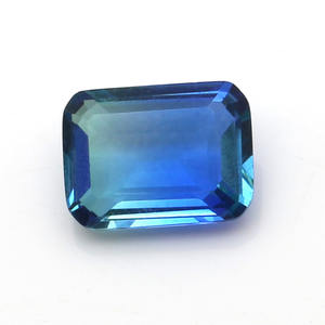 Verre synthétique de couleur dégradée en forme d'octogone, imitant la tourmaline, pour la fabrication de bijoux - Product Image 5