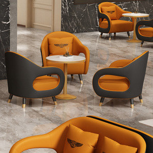 <b>Office</b> <b>Sofa</b> Set PU Leather High-Density Sponge Comfortable For Restaurant Commercial Space - Product Image 4