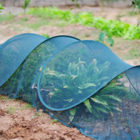 Serre de jardin pliable 300x180cm avec filet en maille et structure en fil d'acier pour la protection des plantes et légumes en extérieur
