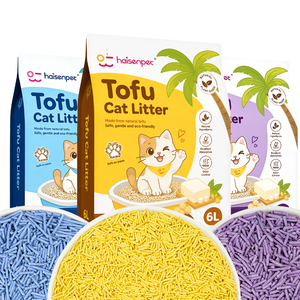 Litière pour chat en tofu agglomérante naturelle, sans poussière, éliminateur d'odeurs, jetable dans les toilettes, prix direct usine OEM - Product Image 1