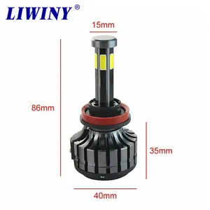 Liwiny החדש 6 צד 12v 24v 9005 led אור רכב הנורה h1 רכב פנס מנורות ערכת h7 מקרן פנס הנורה