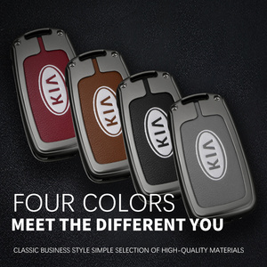 Coque de protection en cuir en alliage de zinc pour <span class=keywords><strong>KIA</strong></span> <span class=keywords><strong>Sportage</strong></span> Rio 3 Soul Optima Ceed Pro K5 K2 Pride Keychain - Product Image 2
