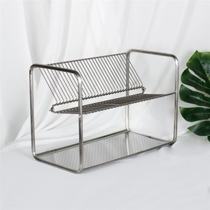 Stainless Steel Modern Standing <b>Kitchen</b> <b>Racks</b> Dishes Bowls Drain <b>Racks</b> Tableware Storage <b>Racks</b> Waterproof Non-Folding Design - Product Image 3