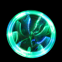 Sous-verre LED à effet tunnel 3D, sous-verre miroir lumineux à changement de couleur, lumière qui traverse le verre pour bar, boîte de nuit, cadeau