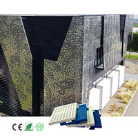 Panneaux perforés en aluminium découpés au laser décoratifs en métal moderne pour les murs rideaux extérieurs des bureaux, des centres commerciaux, des villas, décoration